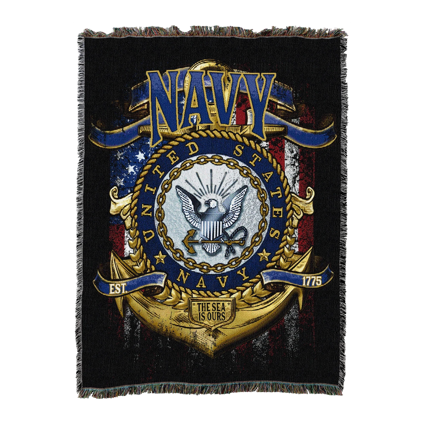 United States Navy Emblem Blanket