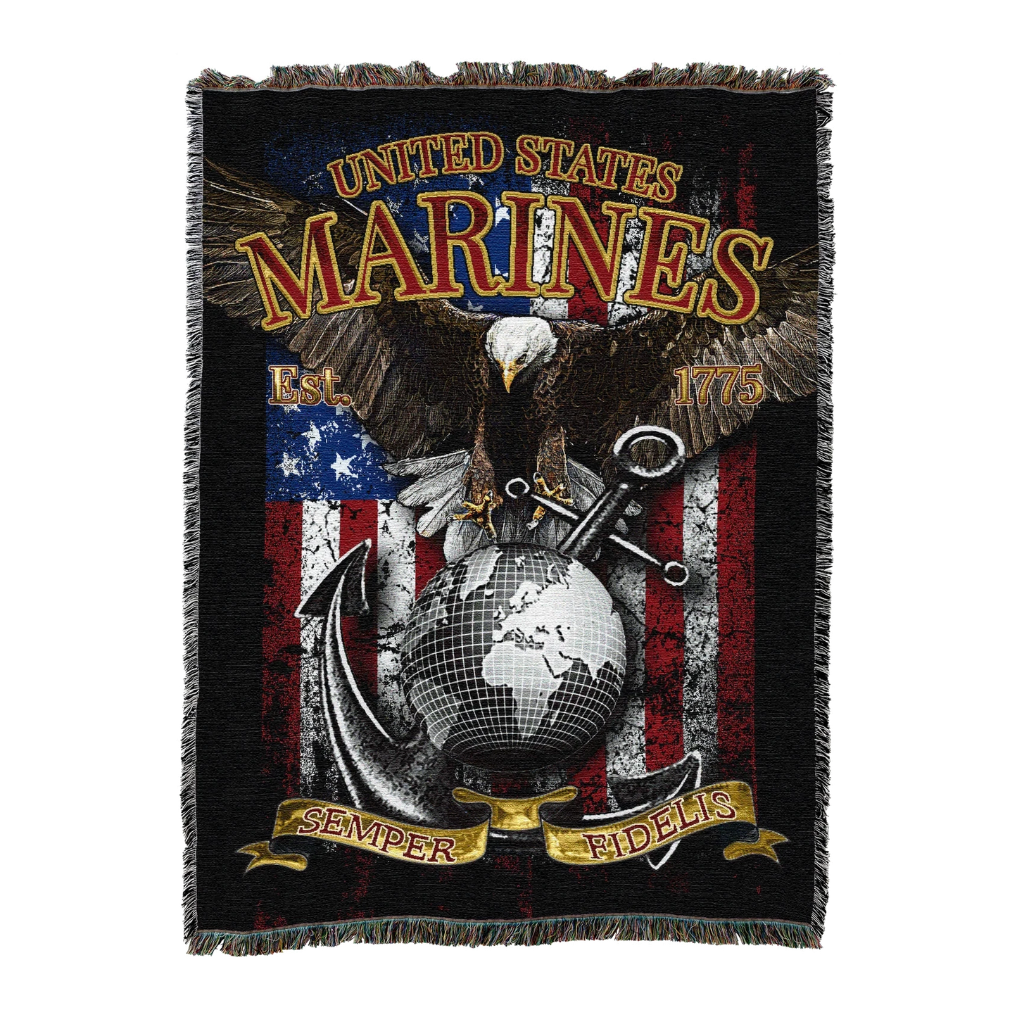 Semper Fidelis Eagle & Globe Blanket