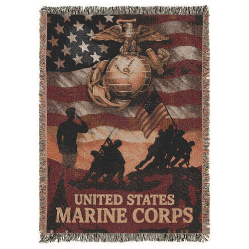 Marine Corps Woven Blanket
