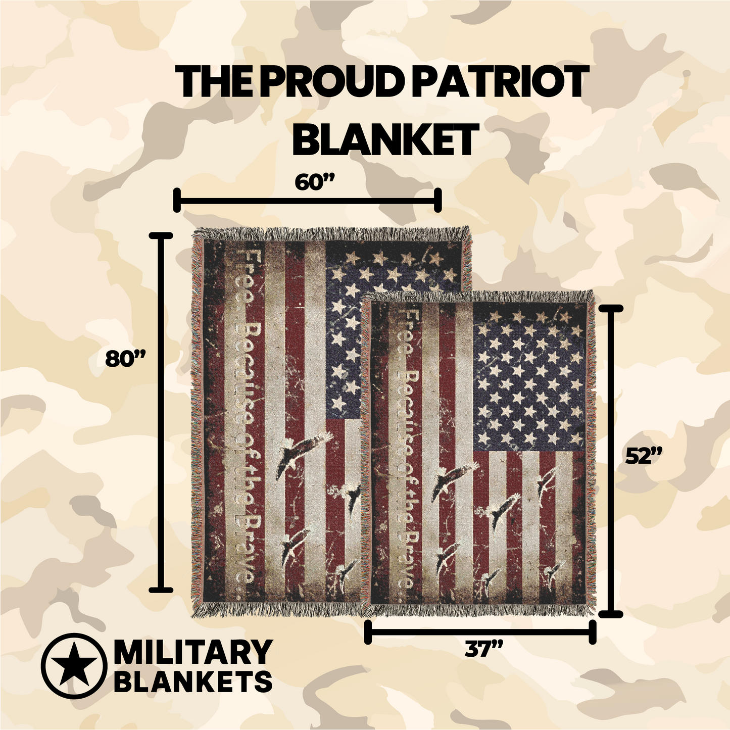The Proud Patriot Blankets
